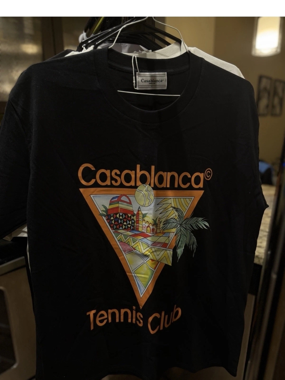 Casablanca Black 'Tennis Club' Graphic Tee
